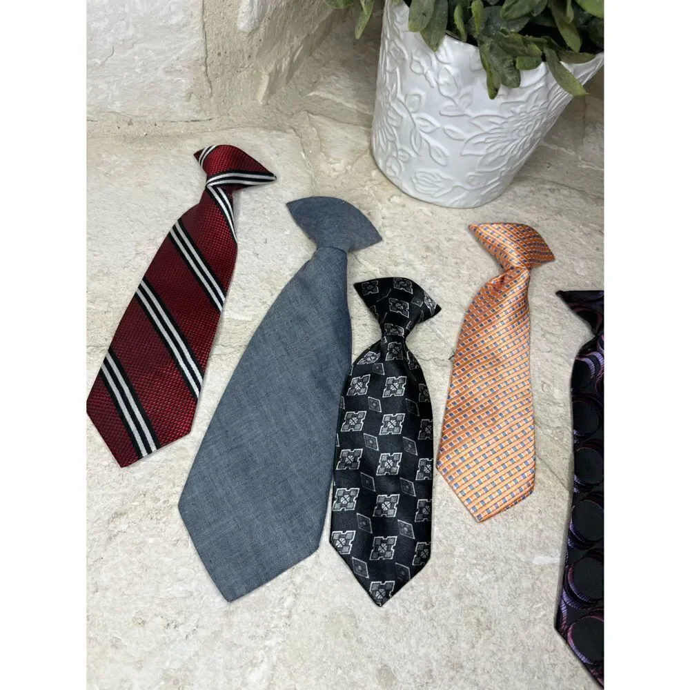 Neckties clip on assortment of 5